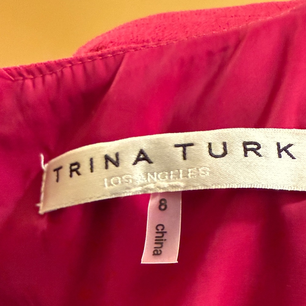 Trina Turk Andromeda 2 Shift Dress 8 Bold Mod  Planetary Pink 60’s Style - Picture 5 of 9